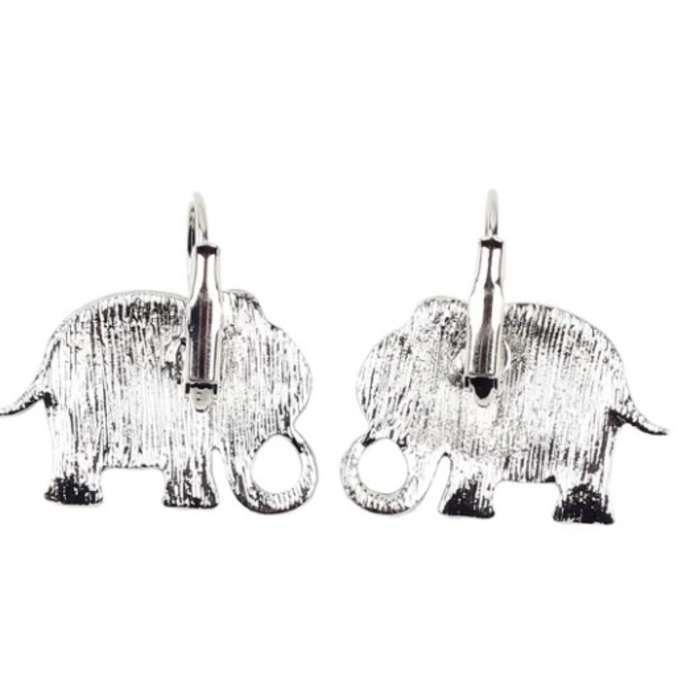 Colorful Enamel Elephant earrings - Picture 3 of 3